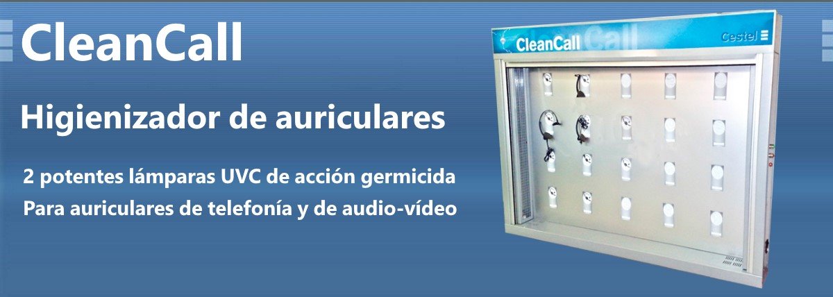 CleanCall - higinizador de auriculares con potentes tubos UVC